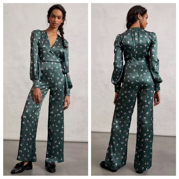 $498 MONIQUE LHUILLIER
NWT Lorelei Floral Satin Jumpsuit | Size 4‎ - Picture 1 of 5